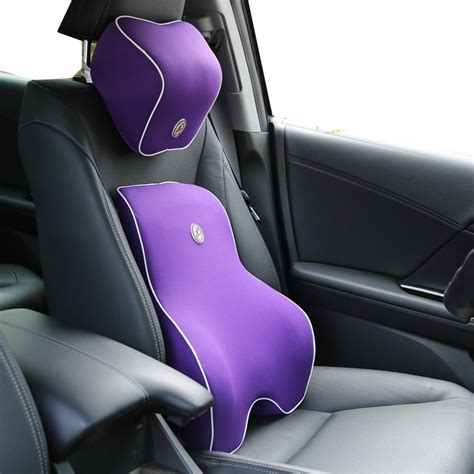 Car Lumbar Cushion Seat Support Back And Neck Pillow Memory Foam Pain