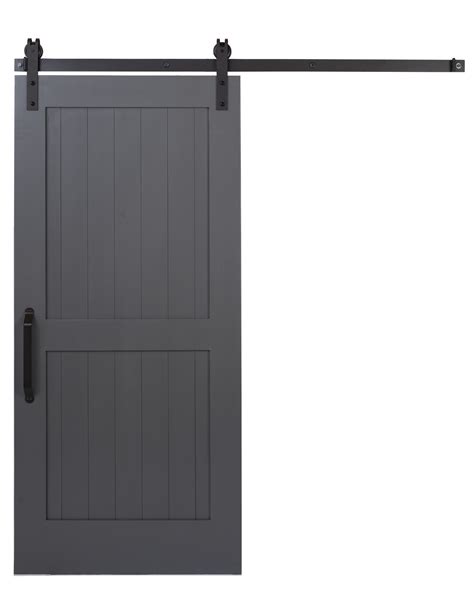 Gunmetal Gray Two Panel Sliding Barn Door By Rustica Hardware