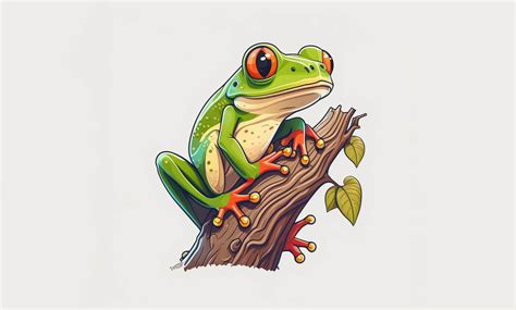 Tree Frog Cute Clipart Graphic By Poster Boutique · Creative Fabrica