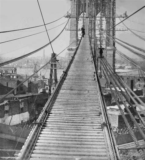 Brooklyn Bridge Under Construction Nyc In 1867