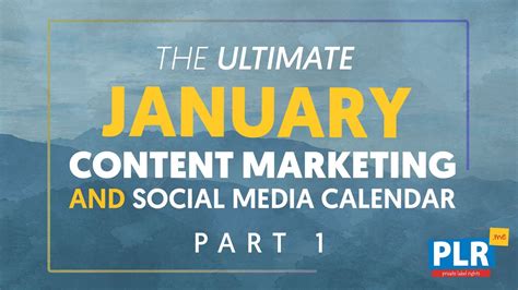 January 2020 Content Marketing Plan Part 1 Youtube