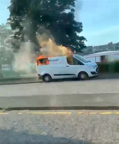 Van Bursts Into Flames In Fife Street As Firefighters Scrambled To