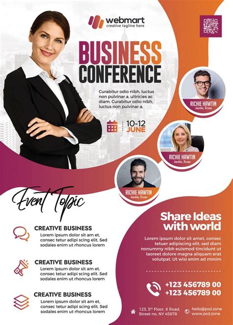 Business Conference Designer Flyer Psd Template Psd Zone
