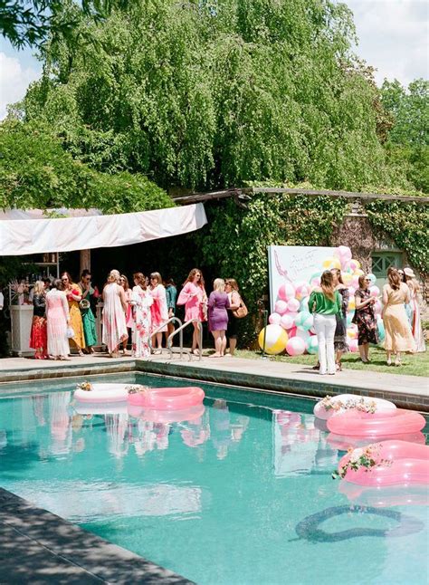 All Things Pastel Summer Pool Party Inspired By This Wedding Pool Party Pool Party Summer