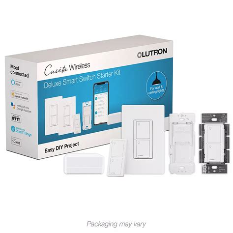Lutron Caseta Smart Switch Kit With Remote 3 Way Voice Wireless Pico