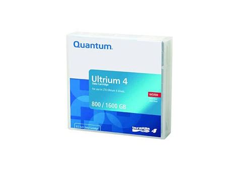 Quantum Lto 4 Worm Tape Media Cartridge 800gb16tb Single Pack Mr