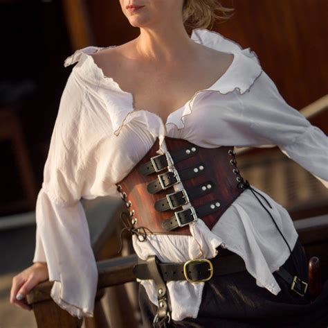 romantic leather waist cincher pirate corset etsy in 2020 pirate corset fashion steampunk