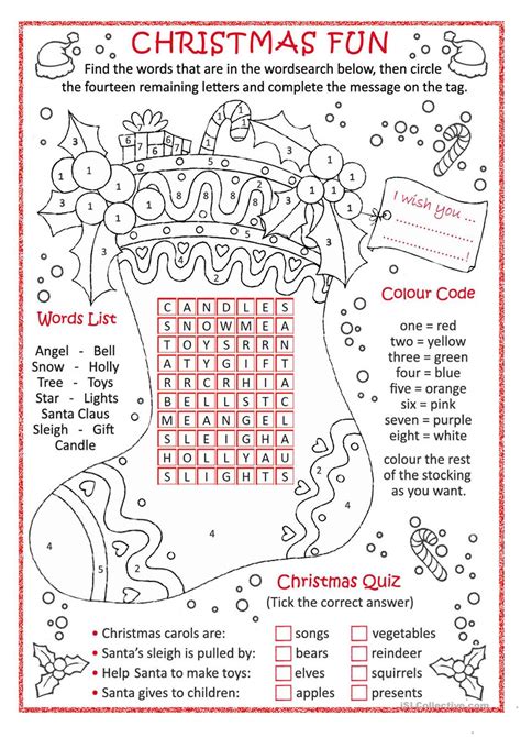 One Click Print Document Christmas Worksheets Christmas Worksheets