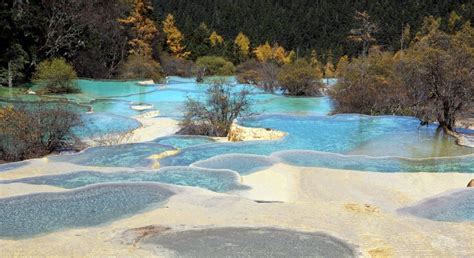 Travertine Pools At Huanglong Nature Reserve In Sichuan China Travel