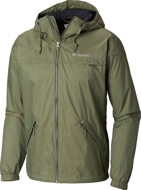 Columbia Synthetic Oroville Creek Lined Rain Jacket In Green For Men Lyst