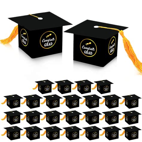 Buy Congrats Grad Graduation Party Favors Pack Of 25 Glitter Black
