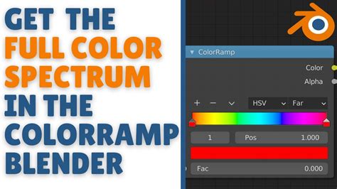 How To Get The Full Color Spectrum In Color Ramp In Blender Youtube