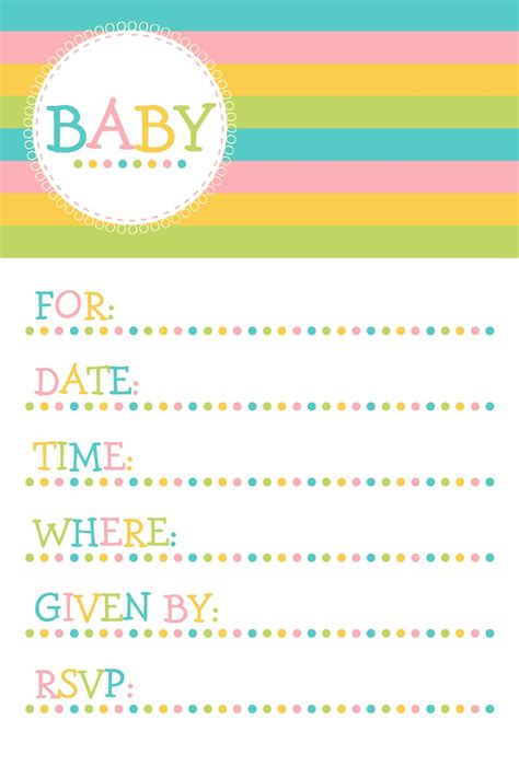Free elegant baby shower invitations templates. 25 Adorable Free Printable Baby Shower Invitations