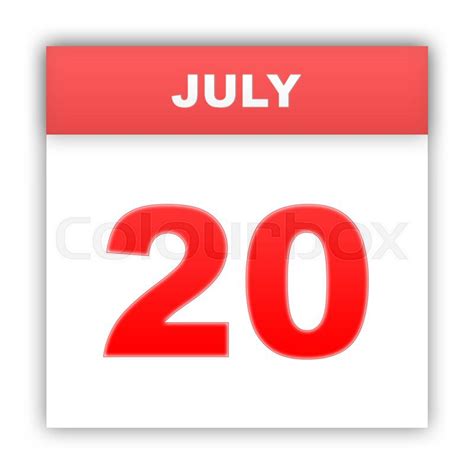 July twentieth, twenty twenty july twentieth, twenty twenty. July 20. Day on the calendar. 3d | Stock Photo | Colourbox