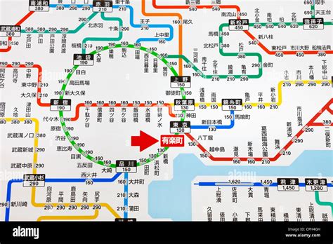 Asia Japan Tokyo Train Map Tokyo Railway Map Jr Japan Railways