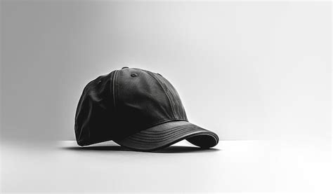 Premium Ai Image A Black Baseball Cap On White Background