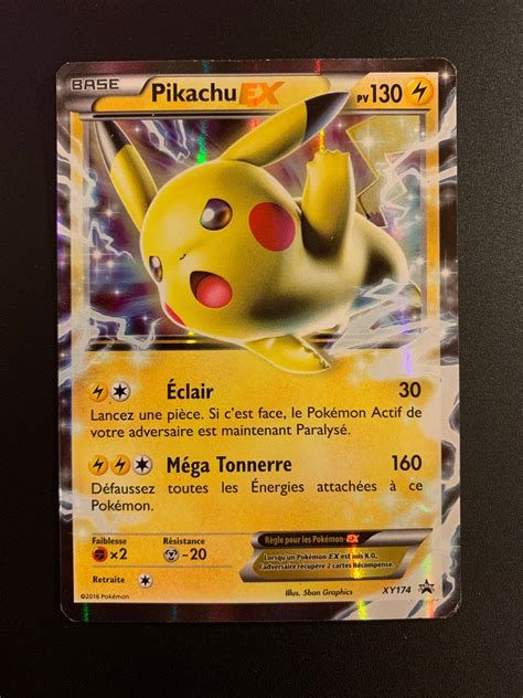 Carte Pokémon Pikachu Ex Black Star Promos Xy174 Pv130 Version