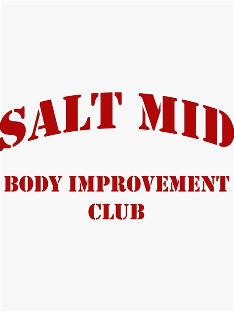 Mob Psycho 100 Salt Mid Body Improvement Club Sticker For Sale By