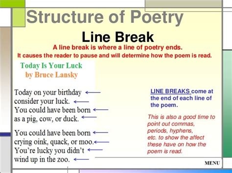 Structure of poetry