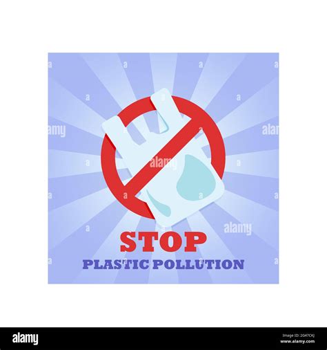 Plastiktüte Verbotsschild Kein Symbol Banner Stoppen Sie Die