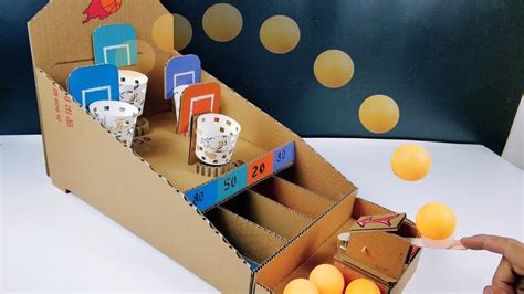 Diy Cardboard Nba Basketball Shooting Toys Youtube