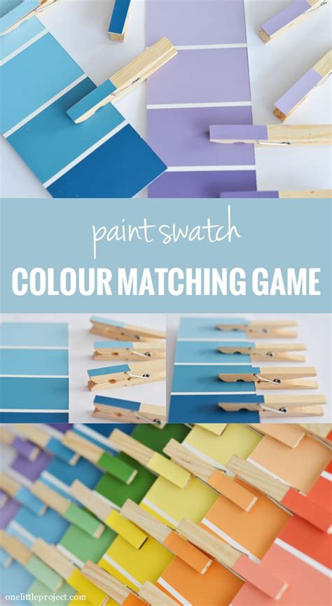 Datacolor paint provides superior color matching results. Paint swatch clothes pin matching game