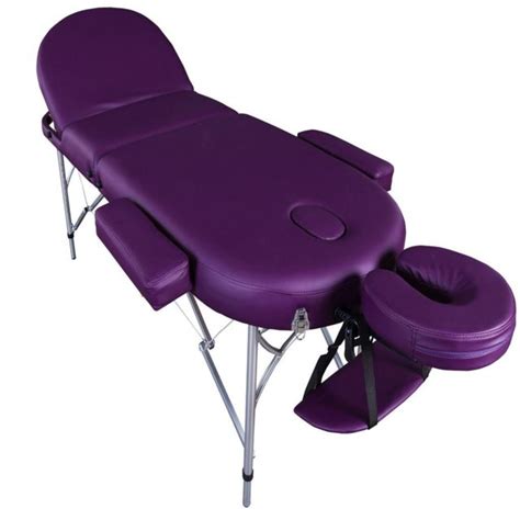 3 zones massage imperial® consort table de massage portable pro luxe aluminum couleur violet