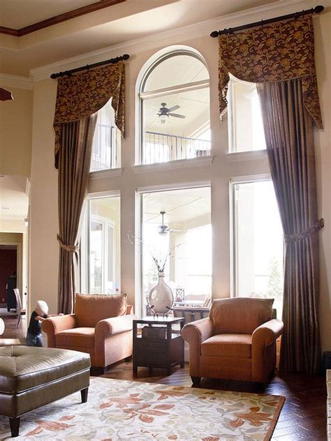 Adorable window curtain ideas for living room. Love these sheer drapes descending from a high ceiling ...