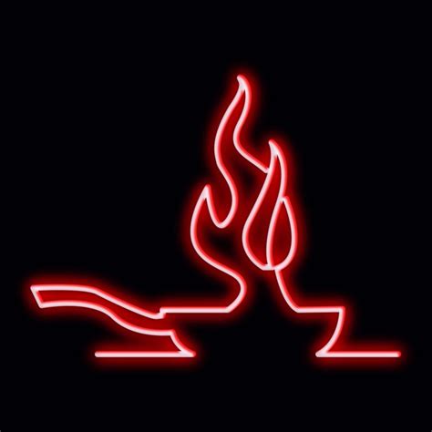 Led Neon Sign 600mm X 500mm Flames Madaboutneon