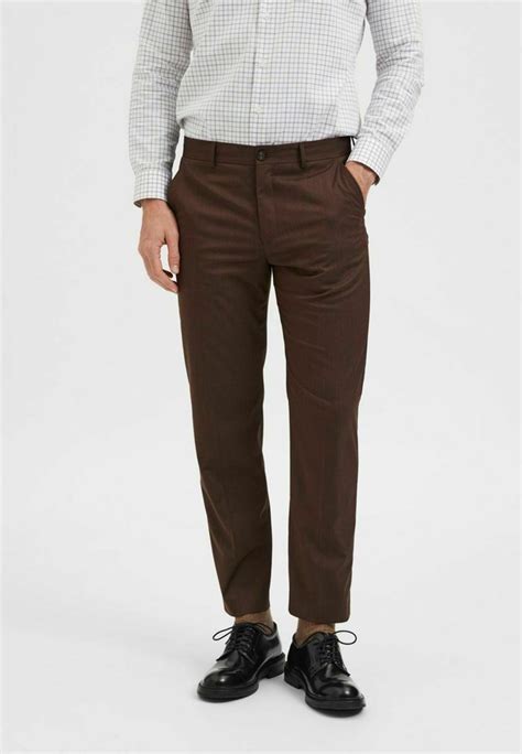 Selected Homme Hose Slim Fit Chino Shaved Chocolatemarron Foncé