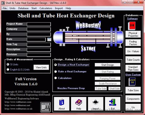 Solving the two dimensional heat conduction equation with microsoft excel solver. Shell and Tube Heat Exchanger Design 1.6.0.8 Free download