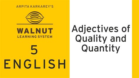 Order of adjectives of quality. 5 English - Adjectives of Quality and Quantity - YouTube