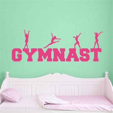 Gymnastics Decal Gymnastics Wall Sticker Wall Decal World