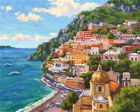 Vibrant Original Landscape Oil Paintings Of France And Italy By Artist