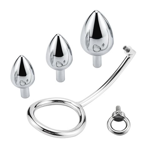 Kit Bdsm Anal Hook With 3 Head Stainless Steel Metal Bondage Restraint Cock Ring Ebay