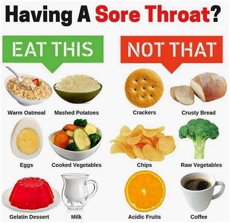next time your throat is sore heres some foods that you want to stick to foods that are