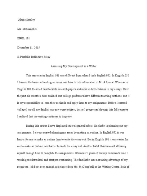Reflection papers are not limited to movies; 009 Self Reflective Essay Example Essays Reflection Paper ...