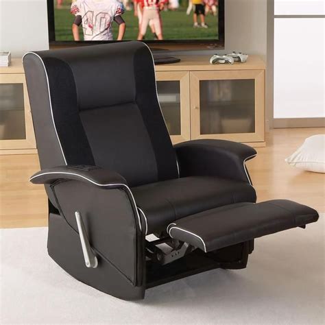 Watch your favorite films from the comfort of your own home in this leather theater recliner. X-Rocker Slim Home Theater Recliner | Guadalupe