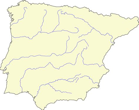 Iberian Peninsula Base Map Mapsofnet