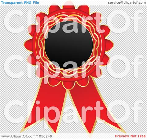 Royalty Free Vector Clip Art Illustration Of A Red And Gold Rosette