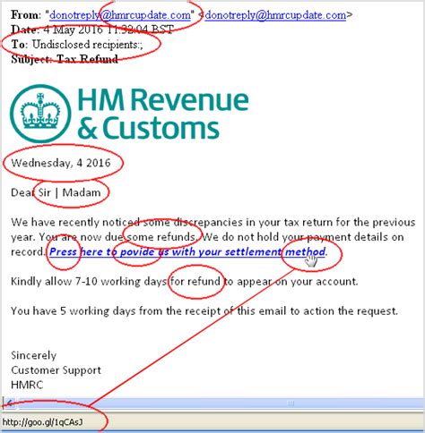 Hm REVenue Email Tax Rebate