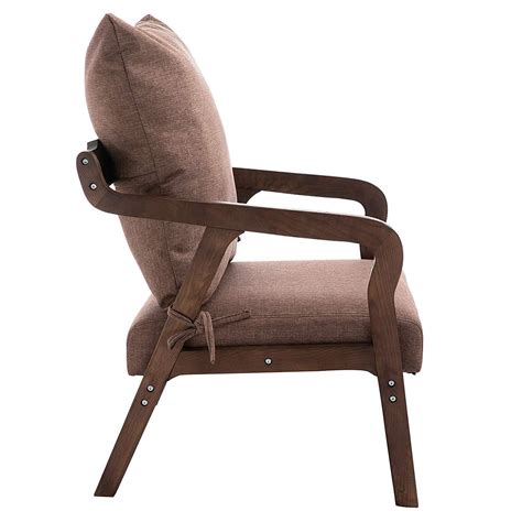 Maybe you would like to learn more about one of these? Bentwood Brown Fabric Armchair Accent Chair with Solid ...
