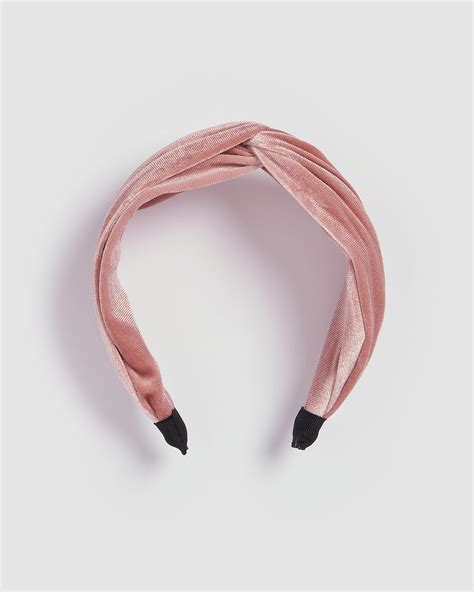 Izoa Melbourne Velvet Headband Pink Shop Hair Accessories