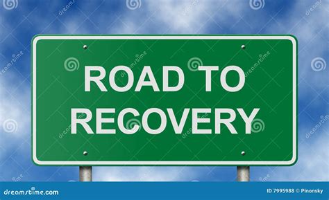 Road to Recovery Sign stock photo. Image of stimulus, insurance - 7995988