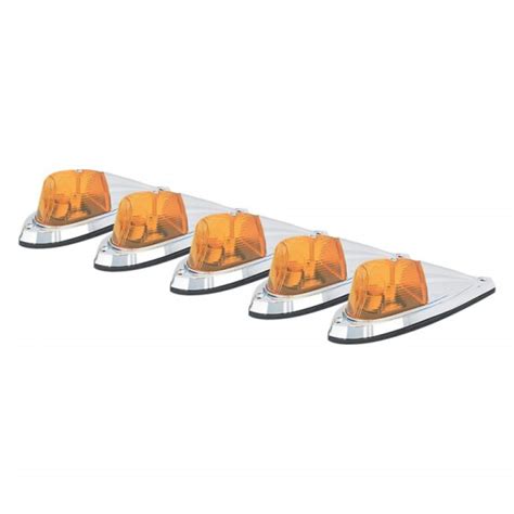 Pacer Performance 20 106 Deluxe Chrome Amber Led Cab Roof Lights