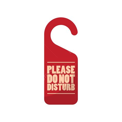 Please Do Not Disturb Door Tag Icon Service Hanger Quiet Vector