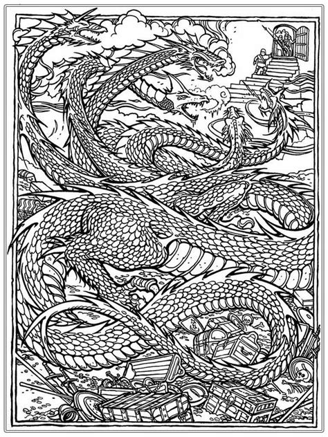Well, these are for you! Coloring Pages: Chinese Dragon Adult Coloring Pages ...