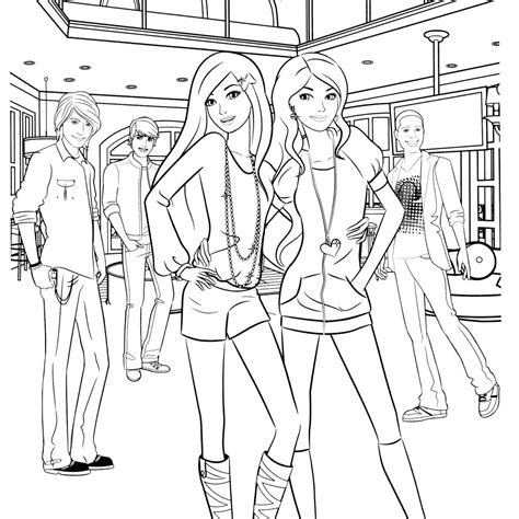 Barbie And Friends Coloring Pages - Coloring Home