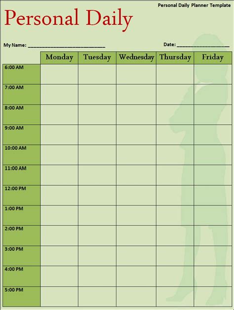 Best Images Of No Template With Times Weekly Planner Printable