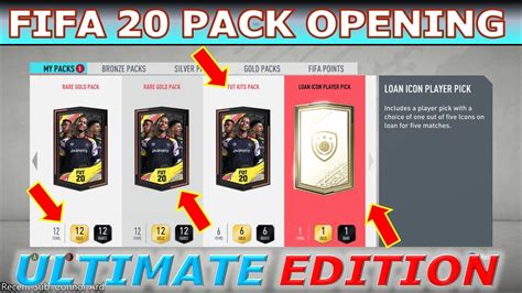 FIFA 20 Ultimate Edition Pre-Order Pack Opening - Rare Gold Packs, FUT